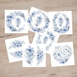 Watercolor Flowers Removable Wallpaper