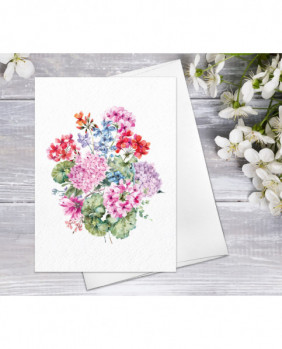 Wild Hydrangea Floral Fine Art Note Cards Floral Blank Watercolour Card Flower Greeting Cards Anniversary Mother's day Greeting Cards
