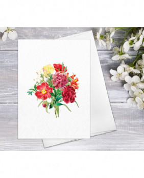 Wild Red Flower Note Cards with Envelopes Floral Blank Watercolour Card Poppy Flower Greeting Cards Anniversary Mother's day Greeting Cards