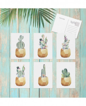 Potted Succulents Note Cards Set of 6 Postcards Postcard Set Paintings Cards Watercolors Succulent Thank You Card Moving Announcement Cards