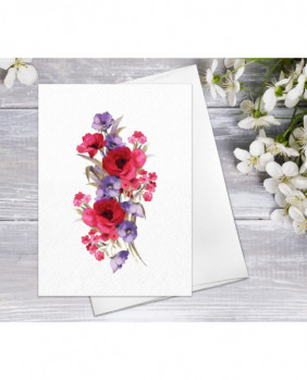 Floral Fine Art Folded Note Cards with Envelopes Floral Blank WatercolourCard Flower Greeting Cards Anniversary Mother's day Greeting Cards