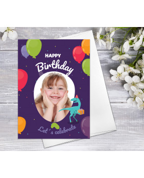 Design a personalized Photo Birthday Card Children's Birthday Card Custom Birthday Card Add Your Photograph Happy Birthday Greeting Card