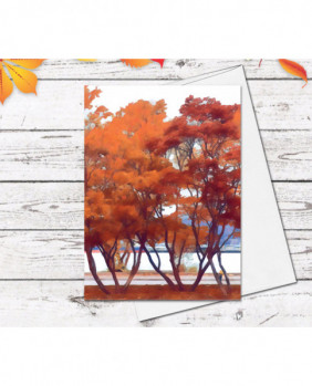 Supperb Thanksgiving Cards Set of 4 - One Autumn Afternoon Happy Thanksgiving Card Thanksgiving Gift Handmade Greeting Card (Set of 4)