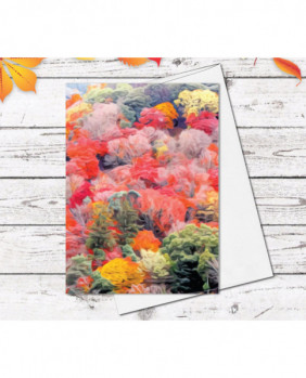 Autumn Forest mountain leaves Fine Art Note Cards Landscape Watercolour Card Flower Greeting Cards Anniversary Mother's day Greeting Cards