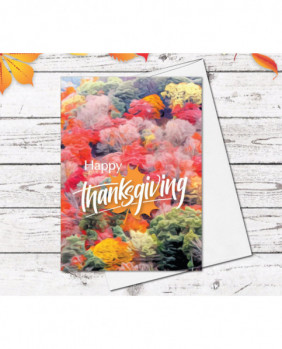 Supperb Thanksgiving Cards Set of 4 - Happy Thanksgiving Card Autumn Forest mountain leaves Thanksgiving Gift Greeting Card (Set of 4)