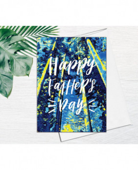 Happy Father's Day Fine Art Greeting Card Friendship Big Trees Forest Fathers Day Card Father Card