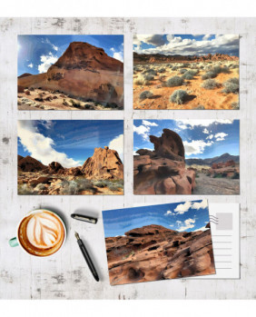 Red Rock Landscapes Postcards Postcard Set Paintings Cards Desert Art Southwest Gift Colorful Artwork Las Vegas Nevada Travel Posters Prints