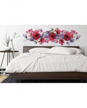 Vinyl Wall Decal - Summer Flower Wildflower Floral Flower Wall Decals Living Room Bedroom Wall Décor Vinyl Wall Peel and Stick Decals