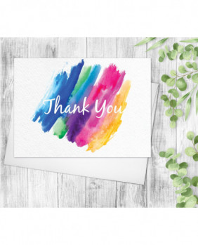 Rainbow Thank You Thinking Of You Card Friendship Card Happy Birthday Note Card Create Your Card Custom Greeting Card Personalized Cards